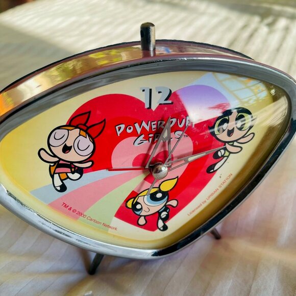 Vintage - POWERPUFF GIRLS DESK Clock. Collectors Item. Battery Operated. - Picture 1 of 7